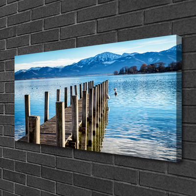 Quadro su tela Architettura delle montagne del mare del ponte