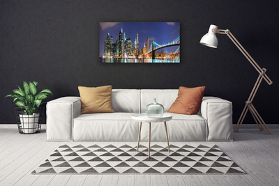 Quadro su tela Architettura della città del ponte