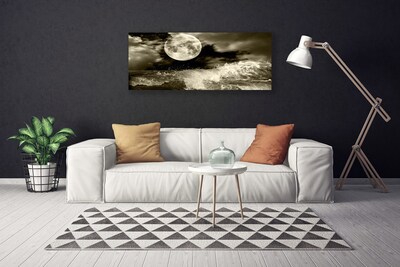 Quadro su tela Paesaggio notturno della luna