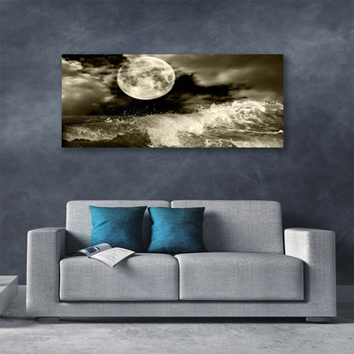 Quadro su tela Paesaggio notturno della luna