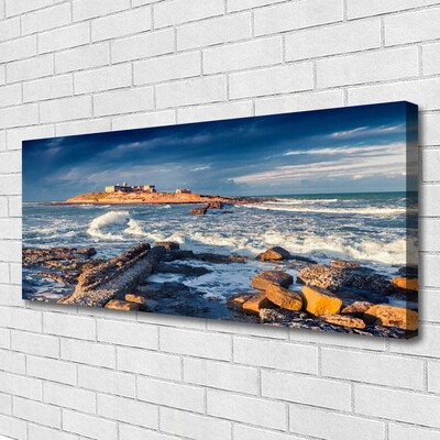 Foto quadro su tela Paesaggio di pietre di mare