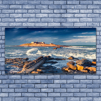 Foto quadro su tela Paesaggio di pietre di mare