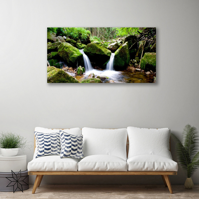 Quadro su tela Cascata di roccia naturale