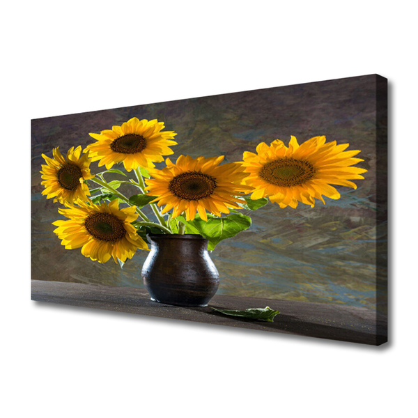 Quadro su tela Pianta del vaso di girasole