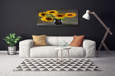 Quadro su tela Pianta del vaso di girasole