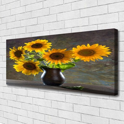 Quadro su tela Pianta del vaso di girasole