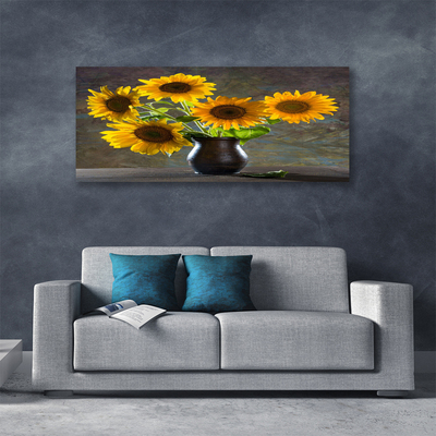 Quadro su tela Pianta del vaso di girasole