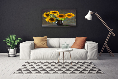 Quadro su tela Pianta del vaso di girasole