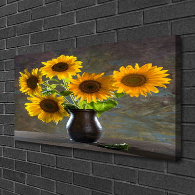 Quadro su tela Pianta del vaso di girasole