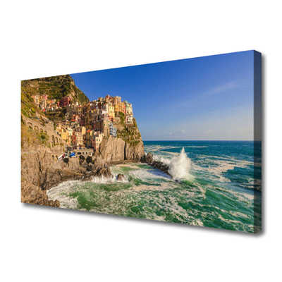 Foto quadro su tela Paesaggio di montagna del mare