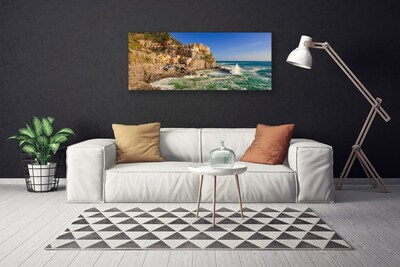 Foto quadro su tela Paesaggio di montagna del mare