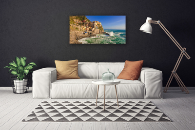 Foto quadro su tela Paesaggio di montagna del mare