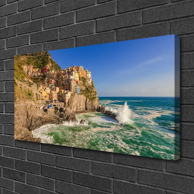 Foto quadro su tela Paesaggio di montagna del mare