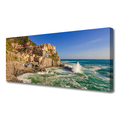 Foto quadro su tela Paesaggio di montagna del mare