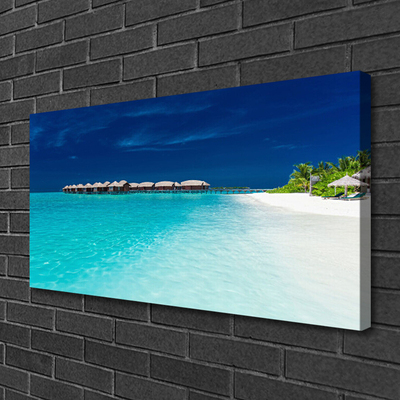 Quadro su tela Paesaggio della spiaggia del mare