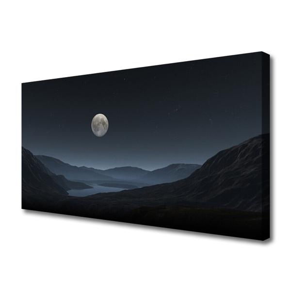 Quadro su tela Paesaggio notturno della luna