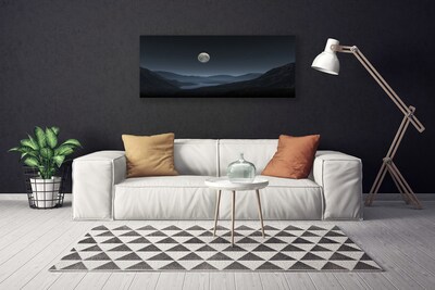 Quadro su tela Paesaggio notturno della luna