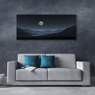 Quadro su tela Paesaggio notturno della luna