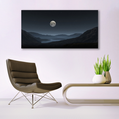 Quadro su tela Paesaggio notturno della luna