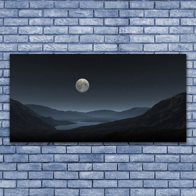 Quadro su tela Paesaggio notturno della luna