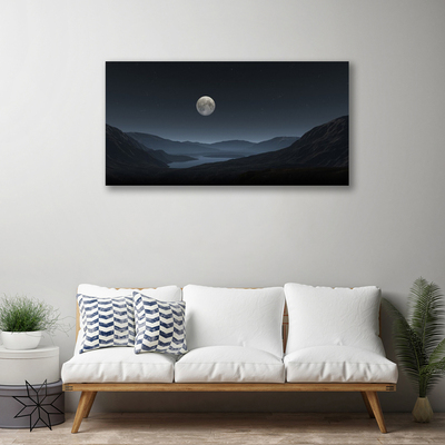 Quadro su tela Paesaggio notturno della luna