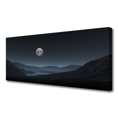 Quadro su tela Paesaggio notturno della luna