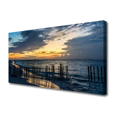 Quadro su tela Paesaggio della spiaggia del mare