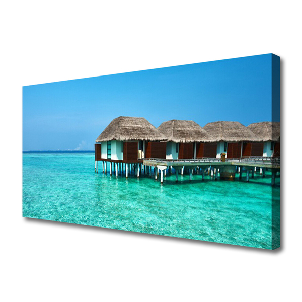 Quadro su tela Acqua di architettura del mare