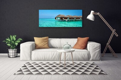 Quadro su tela Acqua di architettura del mare