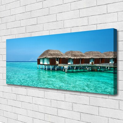 Quadro su tela Acqua di architettura del mare