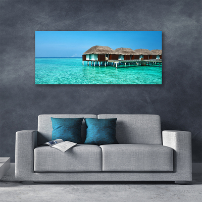 Quadro su tela Acqua di architettura del mare