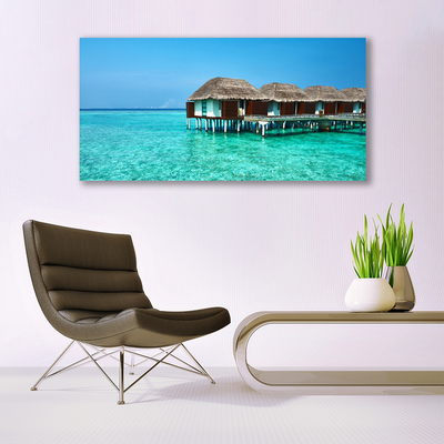 Quadro su tela Acqua di architettura del mare