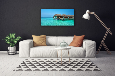 Quadro su tela Acqua di architettura del mare