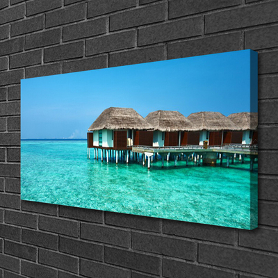 Quadro su tela Acqua di architettura del mare