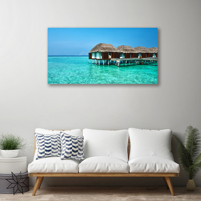 Quadro su tela Acqua di architettura del mare