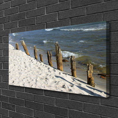 Quadro stampa su tela Paesaggio del mare della spiaggia