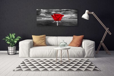 Quadro su tela Rosa. Fiore. Pianta. Mare