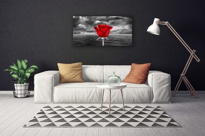 Quadro su tela Rosa. Fiore. Pianta. Mare