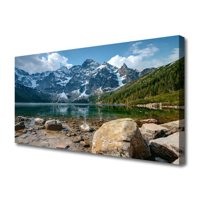 Quadro su tela Paesaggio del lago di montagna