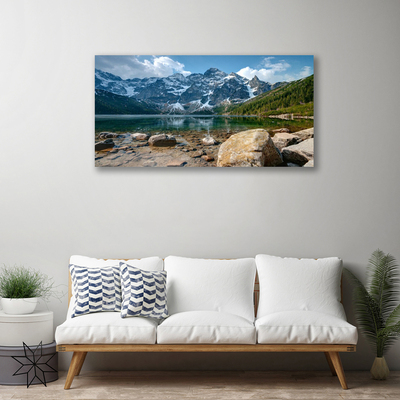 Quadro su tela Paesaggio del lago di montagna