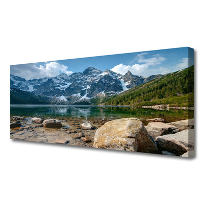 Quadro su tela Paesaggio del lago di montagna