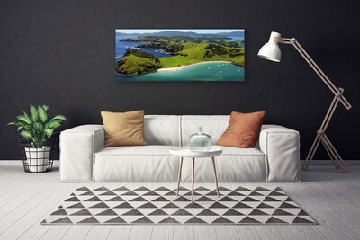 Quadro su tela Paesaggio della foresta della spiaggia del mare