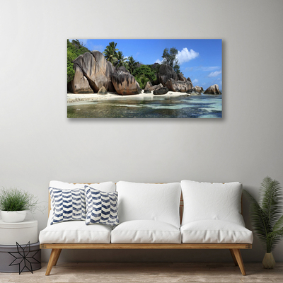 Quadro su tela Paesaggio marino roccioso