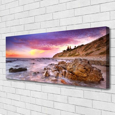 Quadro su tela Paesaggio di pietre di mare