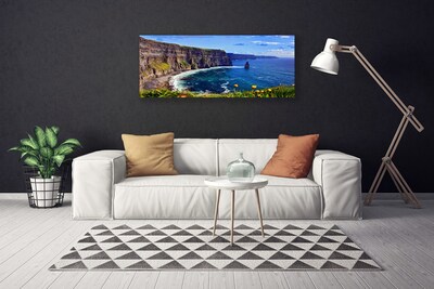 Quadro su tela Paesaggio del mare della roccia della baia