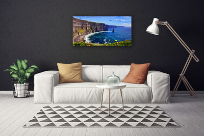 Quadro su tela Paesaggio del mare della roccia della baia