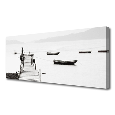 Stampa quadro su tela Architettura del ponte della barca