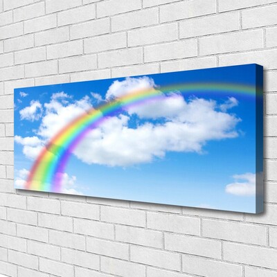 Quadro stampa su tela Arcobaleno Cielo Nuvole Natura