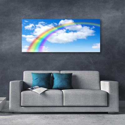 Quadro stampa su tela Arcobaleno Cielo Nuvole Natura