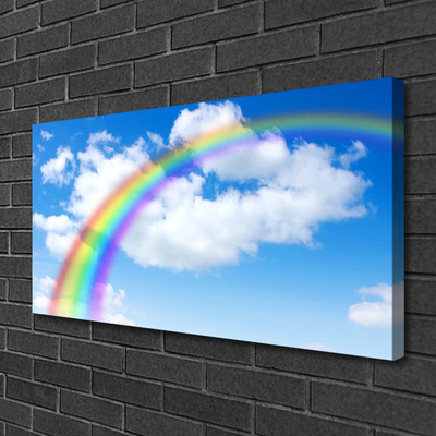 Quadro stampa su tela Arcobaleno Cielo Nuvole Natura